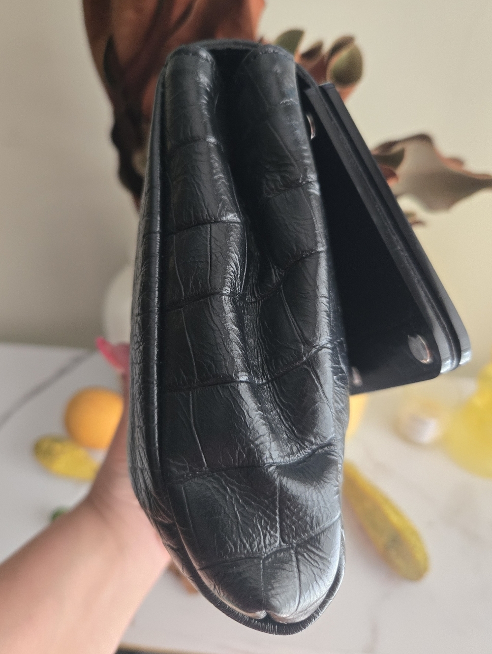 Jimmy Choo x H&M Collaboration 2009 Black Leather Star Women's Clutch - Picture 4 of 12